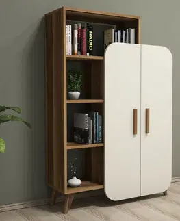 Knihovna Form Cream and Walnut
