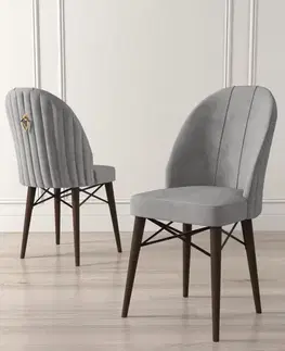 Sada židlí (4 kusy) Ritim - Grey, Brown