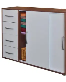 Prádelník 61503 ořech/bílá