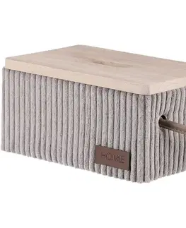 Autronic Sada 5 látkových úložných boxů, šedá