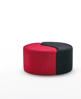 Taburet Alis Puf Red and Black