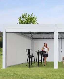 Bioklimatická pergola HWC-L46 3x6 s 6 bočními stěnami
