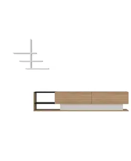 TV stěna / Sestava pod TV Liza - Teak, White