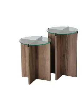 Sada odkládacích stolků (2 kusy) Lily - Walnut