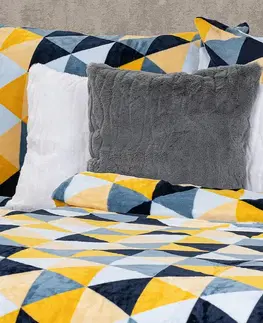 4Home Povlečení mikroflanel Scandi triangle, 160 x 200 cm, 70 x 80 cm