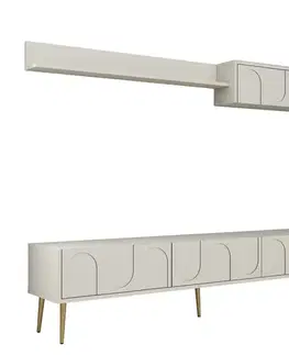 TV stěna / Sestava pod TV Lyon 2 - Cream, Gold