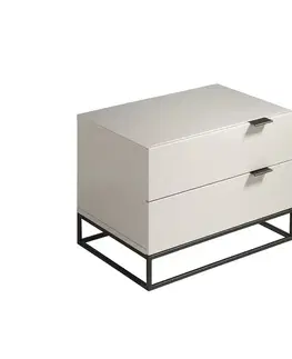Estila Moderní noční stolek Forma Moderna s černou podstavou 55cm