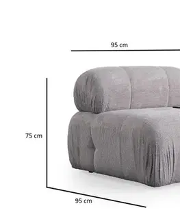 Trojmístná pohovka Petite 3 - Light Grey