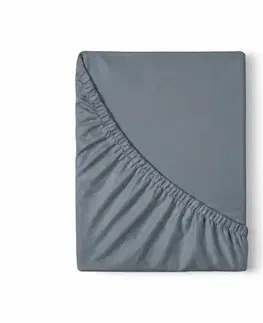 Kvalitex Saténové prostěradlo s gumou tmavě šedá, 90 x 200 cm