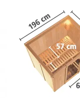 Interiérová finská sauna 195x151 cm Lanitplast