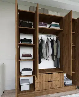 Šatní skříň 1600-046 - Walnut