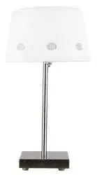 Saténová/bílá kancelářská stolní lampa