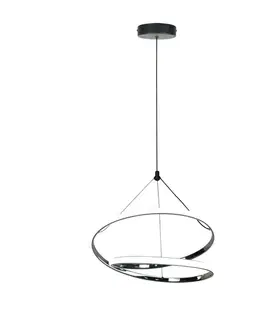 LOCO lampa wisząca czarny+chromowy 30W LED 3000, 4000, 6000K osłonka biała