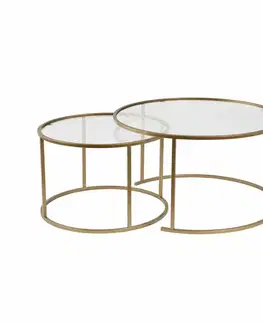 Sada konferenčních stolků Aurum Gold 80 cm, 2 ks
