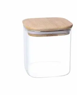 4Home Skleněná dóza na potraviny s víkem Bamboo, 550 ml, 550 ml