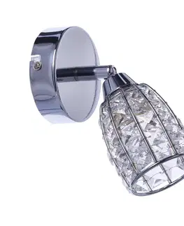 Nástěnná lampa Shiba lampa chromová 1x15W g9 stínidlo průhledné