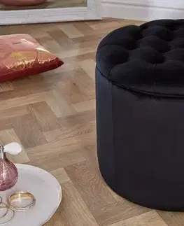 Estila Moderní taburetka Modern Barock černá 50cm