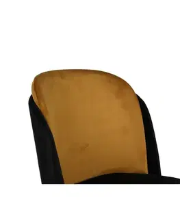 Sada jídelních židlí Dore Mustard and Black, 2 ks