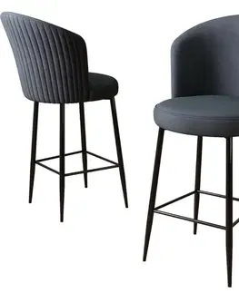 Sada barových židlí Fora Anthracite and Black, 2 ks, 2 ks