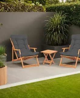 Garden Table & Chairs Set (3 Pieces) My007 - Grey