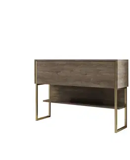 Komoda Luxe Walnut and Gold