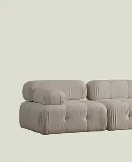 Trojmístná pohovka Doblo 3 Seater ( L1-O1-Pouffe) Cream Bouclette