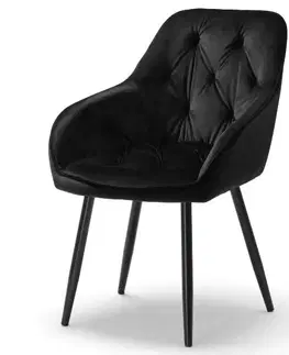Jídelní židle BUTTON LOUNGE černá, 2 ks