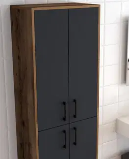 Víceúčelová skříňka Berlin A - Walnut, Anthracite