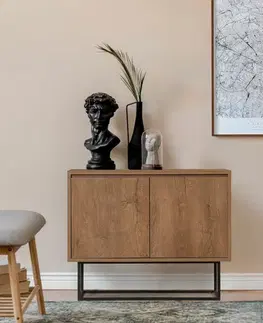 Skříňka Zuri Walnut and Black