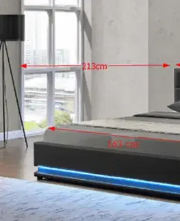 Postel BIRGET NEW s LED osvětlením Tempo Kondela