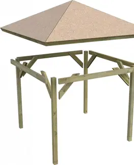 Dřevěný přístřešek / carport 431 x 778 cm Dekorhome