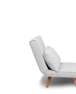 Dvoumístná rozkládací pohovka Folde 2-Seater - Teddy Fabric - White