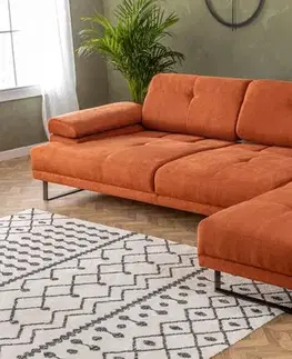 Rohová sedací souprava Mustang Large Right - Orange