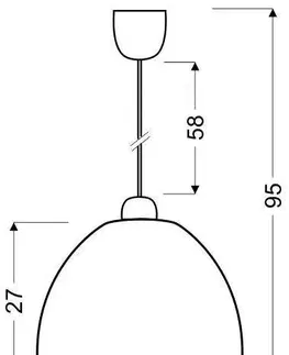 Závěsná stropní lampa Canaria e27 modrá