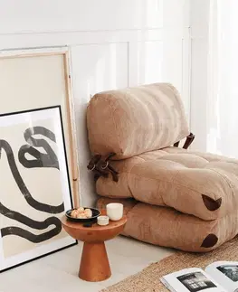 Křeslo Fold Kadife Camel