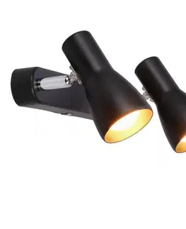 Nástěnná stropní lampa černá 2x40W Picardo