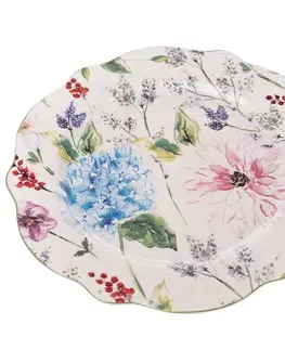 Porcelánový mělký talíř Flower Garden, 27 cm