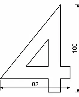 Hliníkové číslo a v „3D“ provedení s broušeným povrchem. RICHTER RN.100LV.A.AL.3D