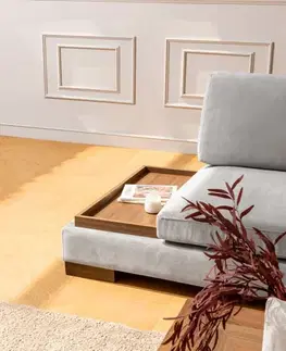 Rohová sedací souprava Tulip Corner Right With Pouf - Light Grey