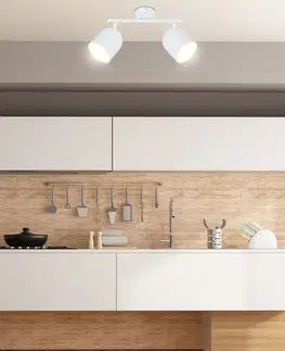 Nástěnná/stropní pásková lampa bílá 2xE27 Azuro