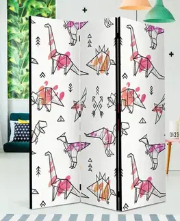 Paraván Origami Dinosaurs Dekorhome
