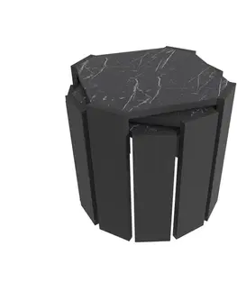 Konferenční stolek Lori - Black, Marble