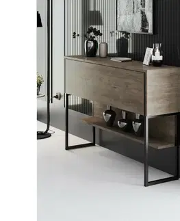 Komoda Luxe Walnut and Black