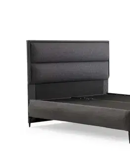 Rám jednolůžkové postele s čelem Rise 90 x 190 - Dark Grey