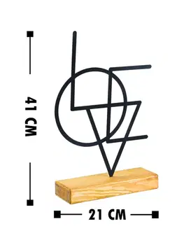 Dekorativní předmět Geometric - Black