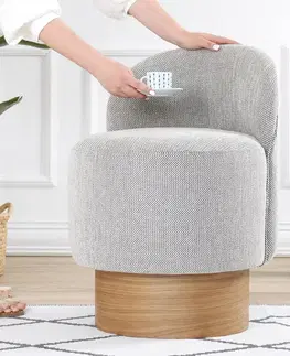Taburet  Barren Puf Grey