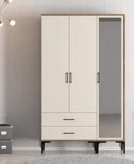 Šatní skříň Kumsal RT - Walnut, Cream