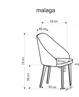 Otočné jídelní křeslo MALAGA Halmar