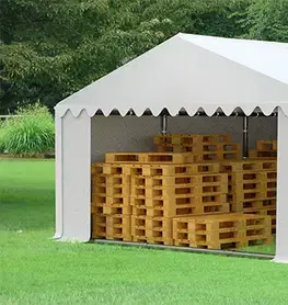 Skladový stan 6x8m bílá PREMIUM