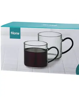 4Home Sada skleněných hrnků Haze 250 ml, 2 ks